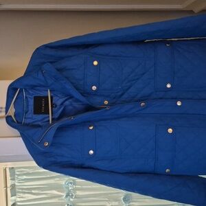 TALBOTS  Quilted Lightweight Barn Jacket Cobalt Blue Sz M